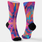 Kleurrijk psychedelisch type kleurrijk ontwerp sokken (Gebogen)