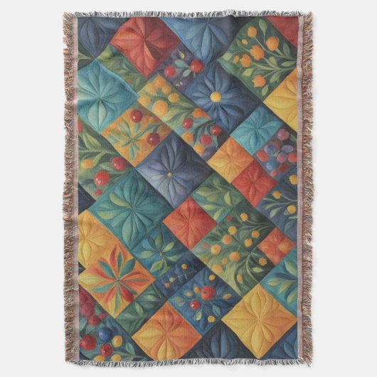 Kleurrijk Quilting Patroon - Quilting Lover Deken (Voorkant Verticaal)