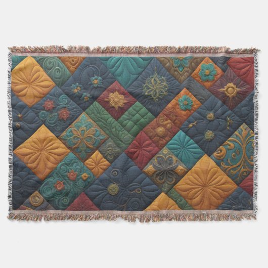 Kleurrijk Quilting Patroon - Quilting Lover Deken (Voorkant)