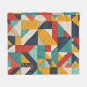 Kleurrijk Quilting Patroon - Quilting Lover Fleece Deken (Voorkant (Horizontaal))