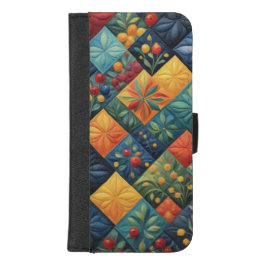 Kleurrijk Quilting Patroon - Quilting Lover iPhone 8/7 Plus Portemonnee Hoesje