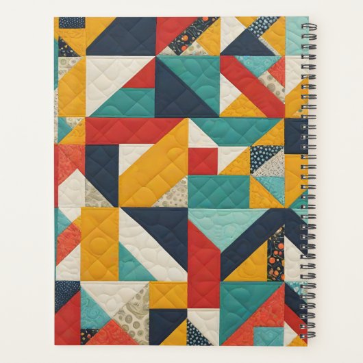 Kleurrijk Quilting Patroon - Quilting Lover Planner (Achterkant)