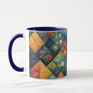 Kleurrijk Quiltpatroon - Quiltliefhebber Mok