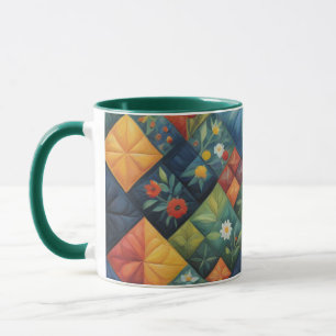 Kleurrijk Quiltpatroon - Quiltliefhebber Mok