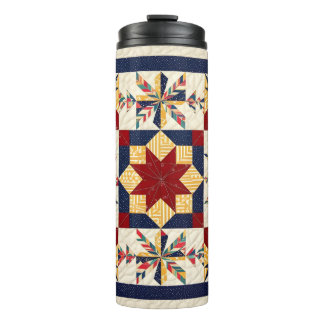 Kleurrijk Quiltpatroon - Quiltliefhebber Thermosbeker