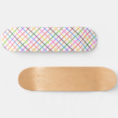 Kleurrijk raamwerkontwerp wit persoonlijk skateboard (Horizontaal)