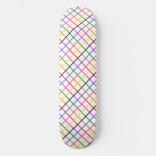 Kleurrijk raamwerkontwerp wit persoonlijk skateboard