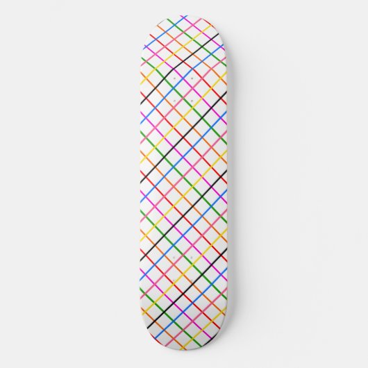 Kleurrijk raamwerkontwerp wit persoonlijk skateboard (Voorkant)