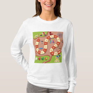 Kleurrijk raceparcours bordspel voor kinderen t-shirt