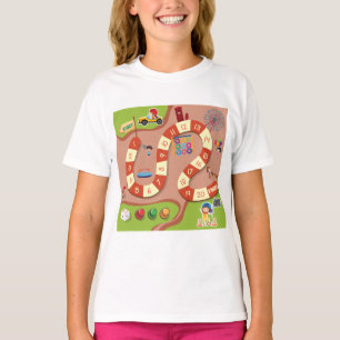 Kleurrijk raceparcours bordspel voor kinderen t-shirt