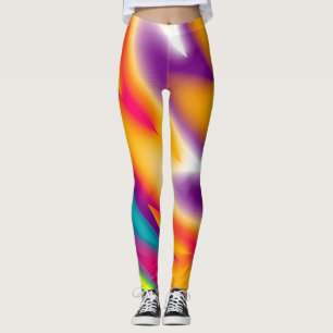 Kleurrijk radiaal patroon leggings