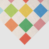 Kleurrijk Rainbow Checkerboard patroon Tissuepapier (Detail)