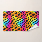 Kleurrijk Rainbow Cheetah Seamless Pattern Bad Handdoek (Handdoek)