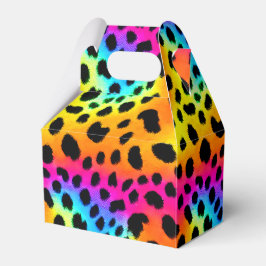 Kleurrijk Rainbow Cheetah Seamless Pattern Bedankdoosjes