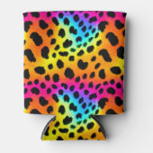 Kleurrijk Rainbow Cheetah Seamless Pattern Blikjeskoeler (Voorkant)