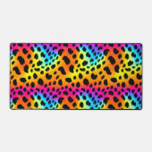 Kleurrijk Rainbow Cheetah Seamless Pattern Bureaumat (Voorkant)