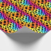 Kleurrijk Rainbow Cheetah Seamless Pattern Cadeaupapier (Hoek)
