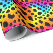 Kleurrijk Rainbow Cheetah Seamless Pattern Cadeaupapier (Rol Hoek)