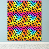 Kleurrijk Rainbow Cheetah Seamless Pattern Canvas Afdruk (Insitu (Houten vloer))