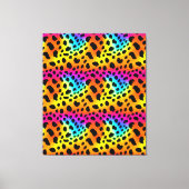 Kleurrijk Rainbow Cheetah Seamless Pattern Canvas Afdruk (Voorkant)
