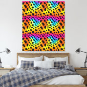 Kleurrijk Rainbow Cheetah Seamless Pattern Canvas Afdruk (Insitu (Slaapkamer))