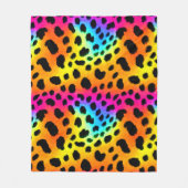 Kleurrijk Rainbow Cheetah Seamless Pattern Fleece Deken (Voorkant)