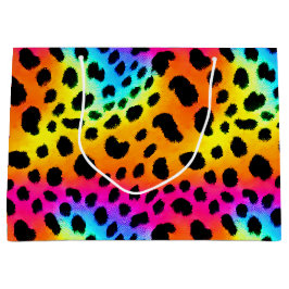 Kleurrijk Rainbow Cheetah Seamless Pattern Groot Cadeauzakje