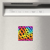 Kleurrijk Rainbow Cheetah Seamless Pattern Magneet (Insitu (Vaatwasser))