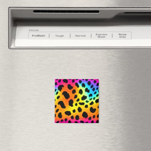Kleurrijk Rainbow Cheetah Seamless Pattern Magneet (Insitu (Vaatwasser))