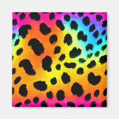 Kleurrijk Rainbow Cheetah Seamless Pattern Magneet (Voorkant)