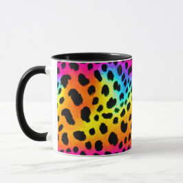 Kleurrijk Rainbow Cheetah Seamless Pattern Mok