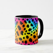 Kleurrijk Rainbow Cheetah Seamless Pattern Mok (Voorkant rechts)