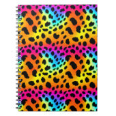 Kleurrijk Rainbow Cheetah Seamless Pattern Notitieboek (Voorkant)