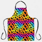 Kleurrijk Rainbow Cheetah Seamless Pattern Schort (Voorkant)