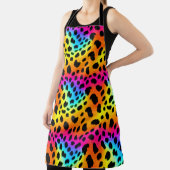 Kleurrijk Rainbow Cheetah Seamless Pattern Schort (Insitu)