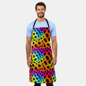 Kleurrijk Rainbow Cheetah Seamless Pattern Schort (Gedragen)