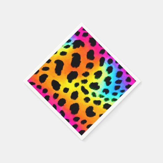 Kleurrijk Rainbow Cheetah Seamless Pattern Servet (Hoek)