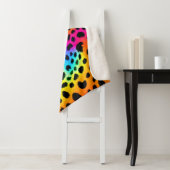 Kleurrijk Rainbow Cheetah Seamless Pattern Sherpa Deken (In situ)
