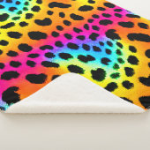 Kleurrijk Rainbow Cheetah Seamless Pattern Sherpa Deken (3/4)