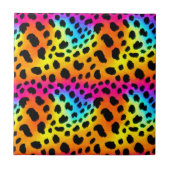 Kleurrijk Rainbow Cheetah Seamless Pattern Tegeltje (Voorkant)