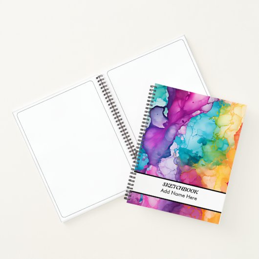 Kleurrijk Rainbow Sketchbook Notitieboek (Binnen)