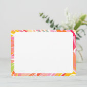 kleurrijk randpapier | Modern Note Kaart (Staand voorkant)