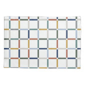 Kleurrijk raster met negatieve ruimte Art Nouveau Kussensloop (Achterkant)