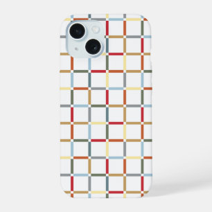 Kleurrijk raster met negatieve ruimte geïnspireerd iPhone 15 case