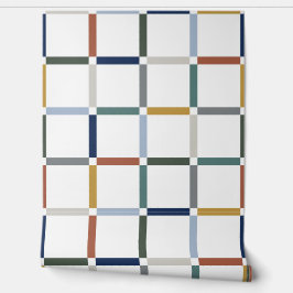 Kleurrijk raster met negatieve ruimte-impressionis behang