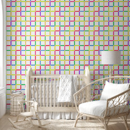 Kleurrijk raster met negatieve ruimte Pop Art-Insp Behang