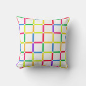 Kleurrijk raster met negatieve ruimte Pop Art-Insp Kussen (Voorkant)