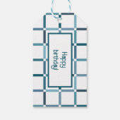 Kleurrijk raster met Negatieve Ruimte Zee Tonen Kl Cadeaulabel (Achterkant)