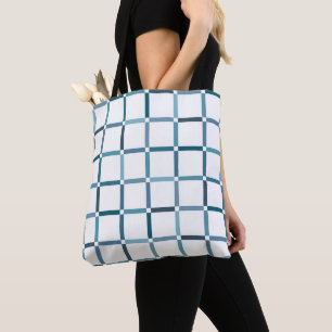 Kleurrijk raster met Negatieve Ruimte Zee Tonen Kl Tote Bag
