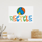 Kleurrijk Recyclen Poster (Keuken)